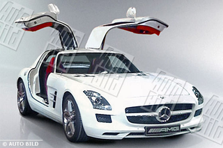 Illustration for article titled Round Two Of Mercedes SLS Gullwing Images Leak!